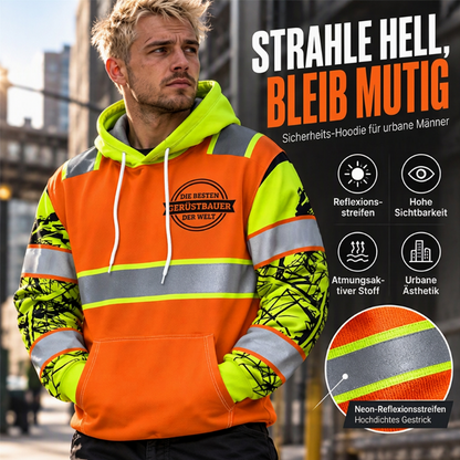 🥳Alles im Sale! Schnell sein!🥳 Herren Hochsichtbarer Reflektierender Kapuzenpullover