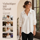 🎉Top Angebot! Jetzt kaufen!🎉 Eleganter Damen-Pullover mit V-Ausschnitt und Puffärmeln