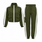 ⏰Letzte Chance! Jetzt zugreifen!⏰ Damen Freizeit 2-Teiler Outfit: mit Reißverschluss und Kapuze ausgestattetes Langarmshirt + Cargojogginghose mit Taschen