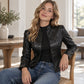✨ Neu eingetroffen – Nur heute 50 %! Damen Slim-Fit Kunstlederjacke