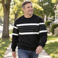 📢🎉50%Rabatt!!!🛍️✨Lässiges Rundhals-Sweatshirt für Herren mit Streifenmuster