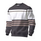 📢🎉50%Rabatt!!!🛍️✨Lässiges Rundhals-Sweatshirt für Herren mit Streifenmuster
