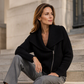 🔥Bestseller + 50% Rabatt!🔥 ✨ Schicke, asymmetrische Damen-Strickjacke mit Reißverschluss