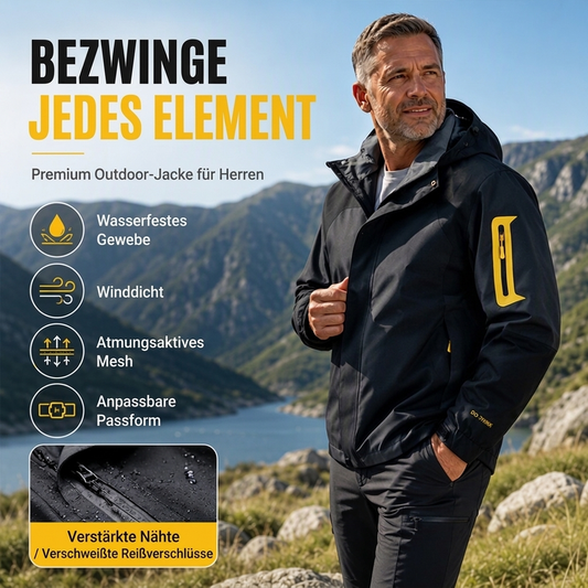 ⏰Beliebt und bald ausverkauft!⏰ Herren Farbblock-Winddichte Outdoor-Jacke