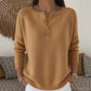 🥳Wiederkäufer-Rate über 90%!🥳 Damen Strickpullover mit Henley-Kragen