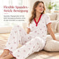 🌟Bestseller reduziert! Nur diese Woche!🌟 Bedrucktes Pyjama-Set für Damen, kurzärmliges Oberteil und lange Hose