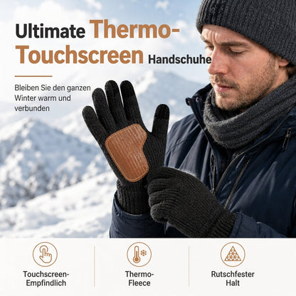Winterliche Strickhandschuhe für Damen und Herren, verdickt, warm und winddicht, Fahrradhandschuhe