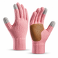 Winterliche Strickhandschuhe für Damen und Herren, verdickt, warm und winddicht, Fahrradhandschuhe