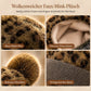 📢Letzter Tag!📢 Damen Vintage-Leopardenmütze mit Plüschbärenohren, mongolische Mütze, dicke warme Winter-Ohrenschutz-Beanie