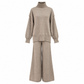 🔥Heiß begehrt: 50% Rabatt + Gratis Versand!🔥 Zweiteiliges Damen-Set aus lockerer Rollkragenpullover und Strickhose - Locker, dick, warm für Herbst und Winter