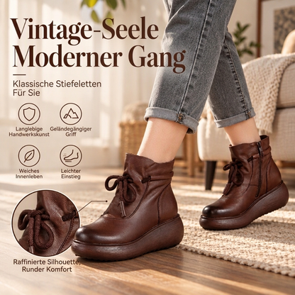 🥳Über 50.000 verkauft! 50% Rabatt!🥳Damen Retro Stiefeletten mit Wärmefutter