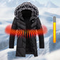 🚨Heiß begehrt! 50% Rabatt!🚨 Tolles Geschenk - Warme, lange Kapuzenjacke für Männer für kaltes Wetter