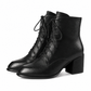 🌟Nr. 1 Bestseller + 50% Rabatt!🌟 Damen Vintage Britischer-Stil Schnürstiefel Mit Spitzer Zehenpartie Und Block-Mittelabsatz