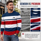 💥Jetzt im Trend!💥 Gestreept shirt met ronde hals en lange mouwen voor heren