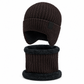 🥳Über 10.000 positive Bewertungen! 50% Rabatt!🥳 Winter Strick-Beanie für Herren mit integriertem Halstuch und Ohrenklappen, dickes gefüttertes Gewebe, große Kälte-Schutzmütze