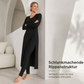 ✨ Einfacher Alltagskomfort | 2-teiliges Damen-Set: geripptes Longline-Top & schmale Hose