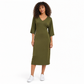 🔥Trending! 50% Rabatt!🔥 Elegantes, sexy Bodycon-Kleid mit V-Ausschnitt und ausgestellten Halbärmeln für Damen, ideal für Herbst und Winter
