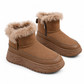 ⚡Flash-Sale! Solange der Vorrat reicht!⚡ Damen Winter Hochschaft Schneestiefel Warme Plüschgefütterte Dicke Sohle Freizeit Plateau Schuhe