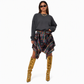 🔥Bestseller + 50% Rabatt!🔥 Damen Rock mit hoher Taille, asymmetrischem Karomuster und Patchwork