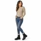 🔥Kundenfavorit!🔥 Freizeit-Stiefeletten für Damen mit niedlichem Absatz, quadratischer Zehenpartie, klobigem Absatz und sockenartigem Knöchelschuh-Design