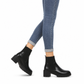 🔥Kundenfavorit!🔥 Freizeit-Stiefeletten für Damen mit niedlichem Absatz, quadratischer Zehenpartie, klobigem Absatz und sockenartigem Knöchelschuh-Design