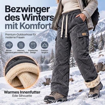 📢Kundenliebling + 50% Rabatt!📢Cord-Cargo-Hosen mit Plüschfutter für Damen