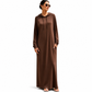 🌟Nr. 1 Bestseller + 50% Rabatt!🌟Damen Uni-Farb Casual Kapuzenkleid