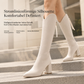 🎉Über 100.000 zufriedene Kunden!🎉 Damen Reitstiefel mit spitzer Zehenpartie, kniehoch, klobigen High Heels und Reißverschluss hinten