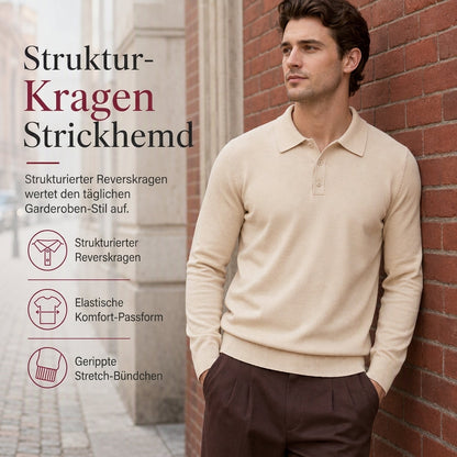 📢Kundenliebling + 50% Rabatt!📢Einfarbiges langärmliges Herren-Strickoberteil, Pullover