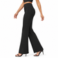Damen Stretch Stoffhose mit hoher Taille, business-lässige Arbeitshose fürs Büro