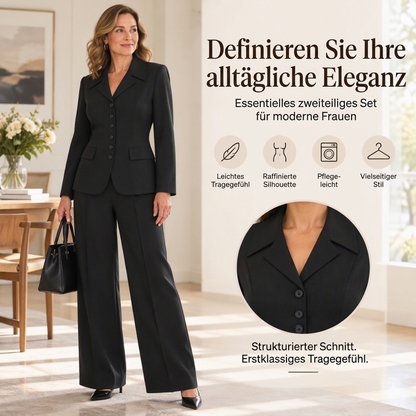 🔥Bestseller Nr. 1!🔥 Eleganter taillierter Blazer und Wide-Leg-Hosenanzug für Damen