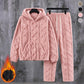 📢Tausende Kunden kaufen es!📢 Damen Flauschiger Loungewear 2-teiliges Set mit Hoodie und Hose