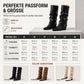 📢Experten empfehlen es!📢Damen Kniehochstiefel aus weichem Leder mit spitzer Zehenpartie, lässiger Passform und klotzigem Blockabsatz