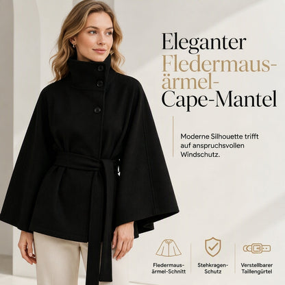 🥳Wiederkäufer-Rate über 90%!🥳 Damen Umhang Trenchcoat Stehkragen Knöpfe Gürteljacke