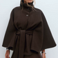🥳Wiederkäufer-Rate über 90%!🥳 Damen Umhang Trenchcoat Stehkragen Knöpfe Gürteljacke