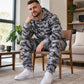 📢🎉50%Rabatt!!!🛍️✨Herren-Kapuzenpullover und Hosen-Set mit Plüschfutter, Camouflage-Muster