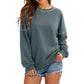🚀Neu eingetroffen! 50% Rabatt!🚀Locker geschnittenes Rundhalsshirt aus Sweatstoff für Damen