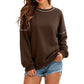 🚀Neu eingetroffen! 50% Rabatt!🚀Locker geschnittenes Rundhalsshirt aus Sweatstoff für Damen