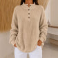 🔥Heiß begehrt! Jetzt sichern!🔥 Damen Waffelstrick Henley Sweatshirt