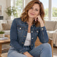 ⏰Beliebt und bald ausverkauft!⏰ Klassische bauchfreie Jeansjacke für Damen