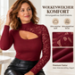 🔥Nur heute: 50% Rabatt!🔥 Damen schickes asymmetrisches Spitzentop mit Ausschnitt
