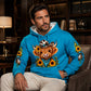 💥50% Rabatt! Nur heute!💥 Hoodie für Herren mit Tasche und schottische Hochlandkuh-Print