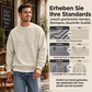 💞Beliebtes Produkt! Nur kurze Zeit reduziert!💞 Herren-Sweatshirt mit Waffelstrick und Rundhalsausschnitt