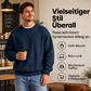 💞Beliebtes Produkt! Nur kurze Zeit reduziert!💞 Herren-Sweatshirt mit Waffelstrick und Rundhalsausschnitt