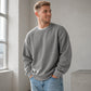 💞Beliebtes Produkt! Nur kurze Zeit reduziert!💞 Herren-Sweatshirt mit Waffelstrick und Rundhalsausschnitt