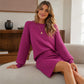 2-teiliges Damen-Set aus Strickpullover und Rock