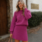 2-teiliges Damen-Set aus Strickpullover und Rock