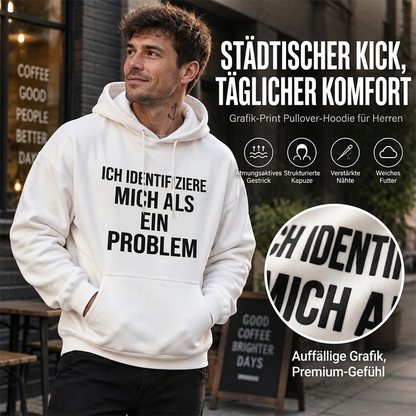 🚨Beeil dich!🚨 Humorvoll bedrucktes Kapzen-Sweatshirt für Herren