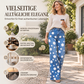 🌊Winter-Sale!🌊 Damen High-Waist Jeans mit Polka-Punkt Muster und ausgestellter Form