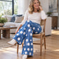 🌊Winter-Sale!🌊 Damen High-Waist Jeans mit Polka-Punkt Muster und ausgestellter Form